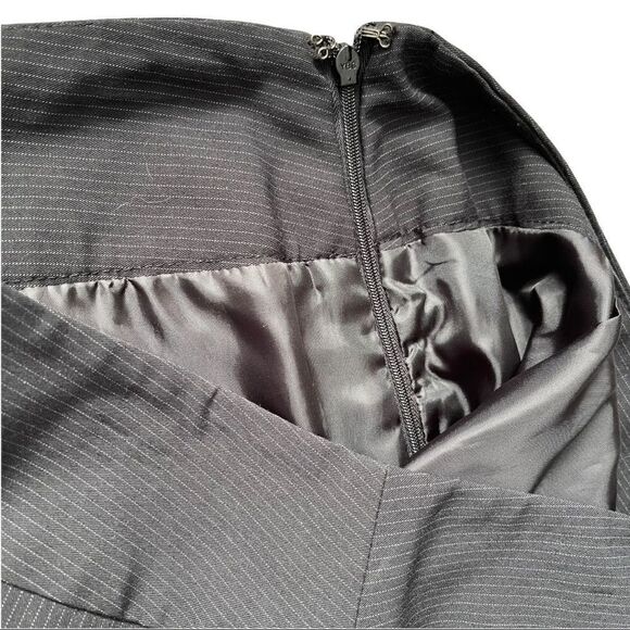 Liz Claiborne Black Pinstripe Career Pencil Skirt Sz 8 - Picture 4 of 10
